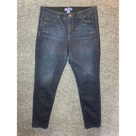 Democracy Women's "Ab"solution Jeans Size 16 Dark Wash Stretch Skinny Denim - Picture 1 of 3